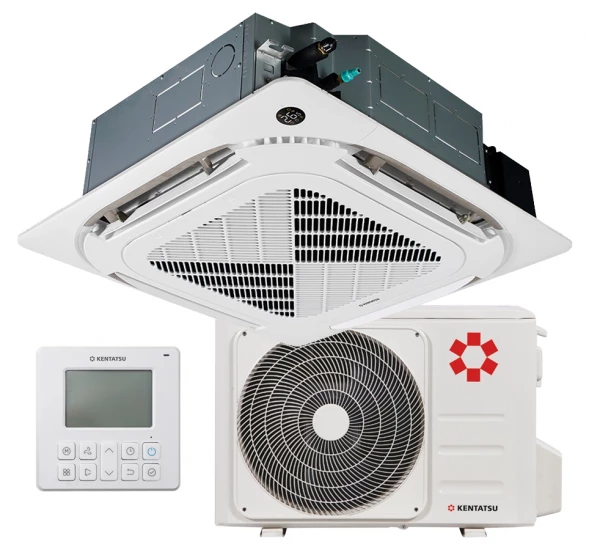 Кассетный кондиционер Kentatsu KSVT105HFAN3R/KSUR105HFAN3L/KPU95-DR