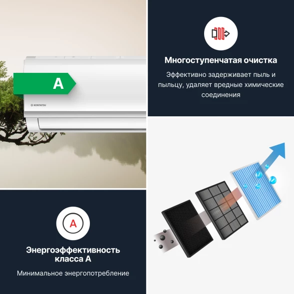 Кондиционер инверторный Kentatsu KSGYK35HZRN1/KSRYK35HZRN1