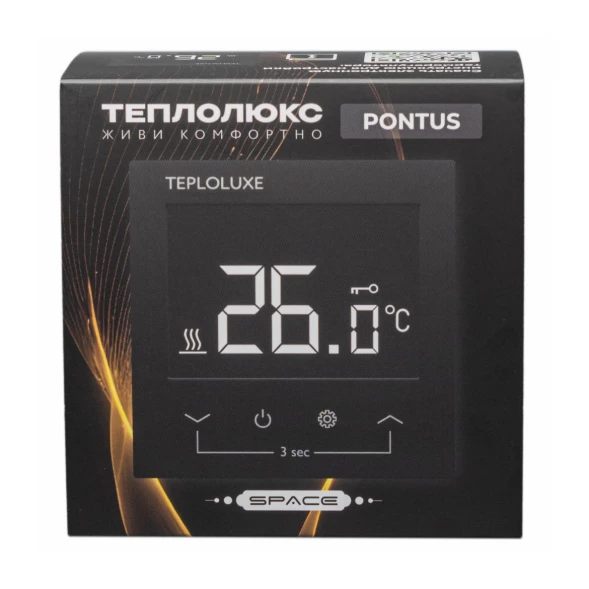 Терморегулятор Теплолюкс Pontus Space черный