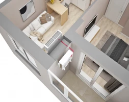 Монтаж напрямую через стену