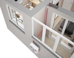 Монтаж через балкон