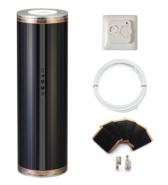 Инфракрасный пленочный теплый пол 10 м² с терморегулятором М