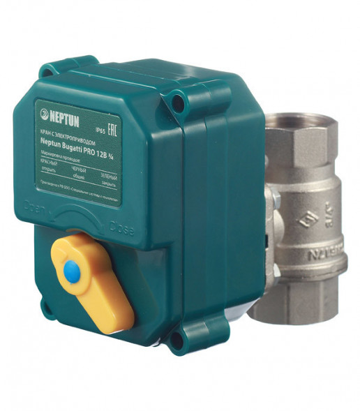Шаровой кран с электроприводом Neptun Bugatti Pro 12В 3/4